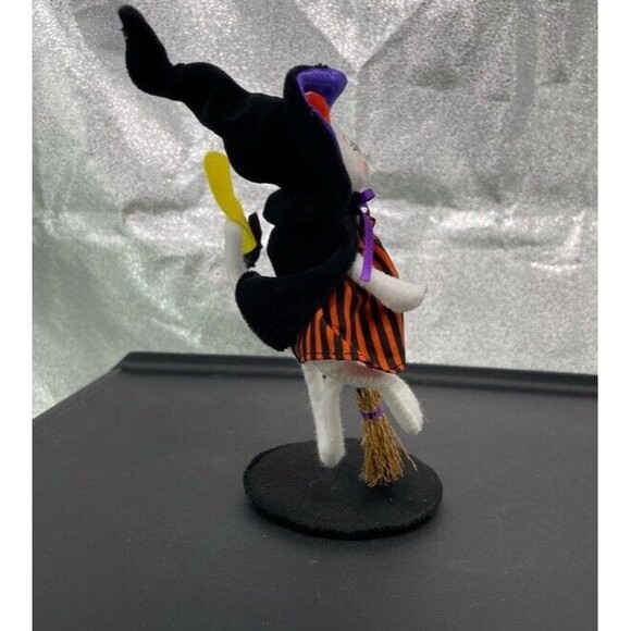 Annalee Halloween 2008 Flying Witch Mouse with Bat and Moon 6” 75th Anniversary - Picture 5 of 10